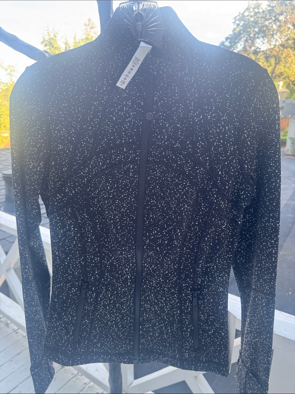 lululemon athletica Black Speckle Reflective Full-Zip Jacket